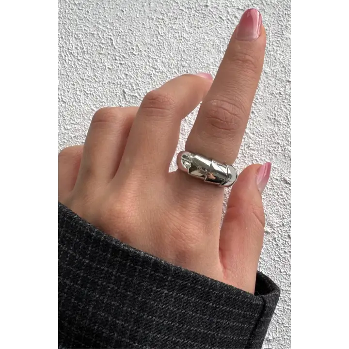 Yeni Sezon Couture Tasarım Ayarlanabilir Kadın Çelik Yüzük Gümüş Kararmaz Renk Atmaz