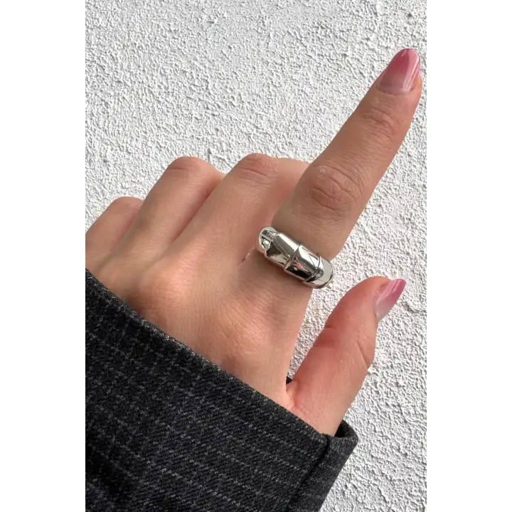 Yeni Sezon Couture Tasarım Ayarlanabilir Kadın Çelik Yüzük Gümüş Kararmaz Renk Atmaz