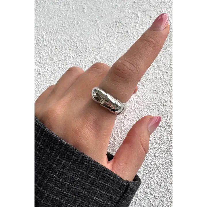 Yeni Sezon Couture Tasarım Ayarlanabilir Kadın Çelik Yüzük Gümüş Kararmaz Renk Atmaz