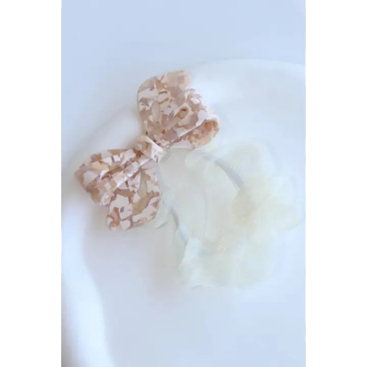 Çok Renkli Tasarım Lastikli Tül Detaylı Fiyonk Toka Kararmaz Renk Atmaz
