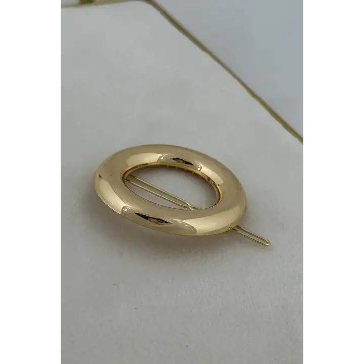 Oval Tasarım Metal Halka Çıt Çıt Klipsli Pinterest Toka Altın Kararmaz Renk Atmaz