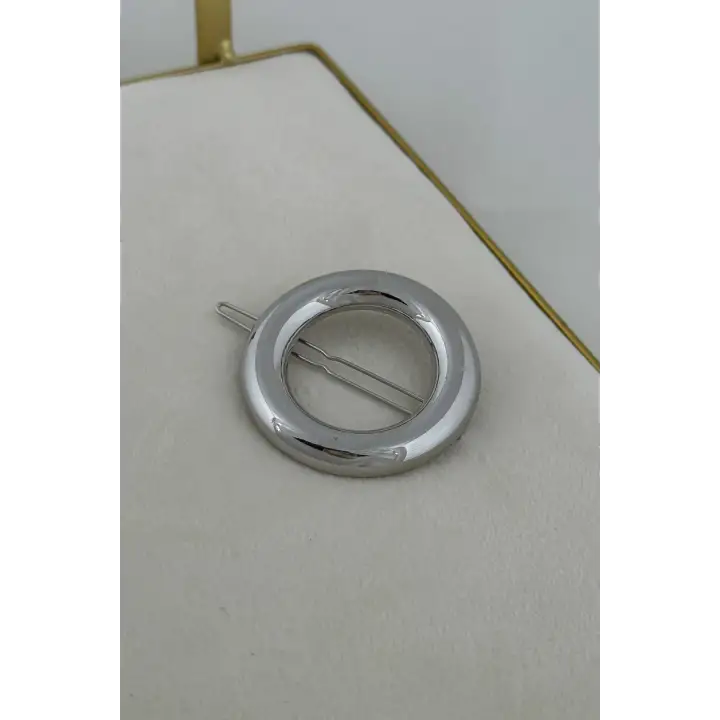 Oval Tasarım Metal Halka Çıt Çıt Klipsli Pinterest Toka Gümüş Kararmaz Renk Atmaz