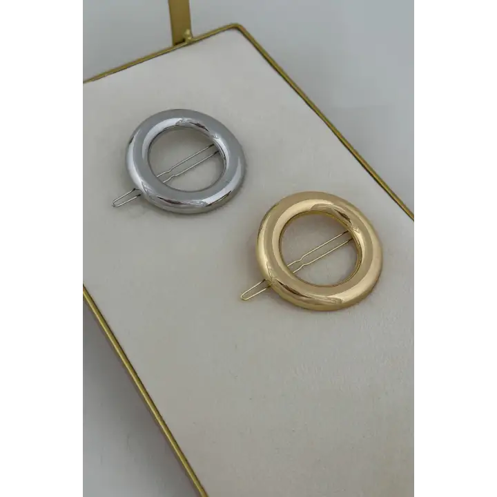 Oval Tasarım Metal Halka Çıt Çıt Klipsli Pinterest Toka Gümüş Kararmaz Renk Atmaz