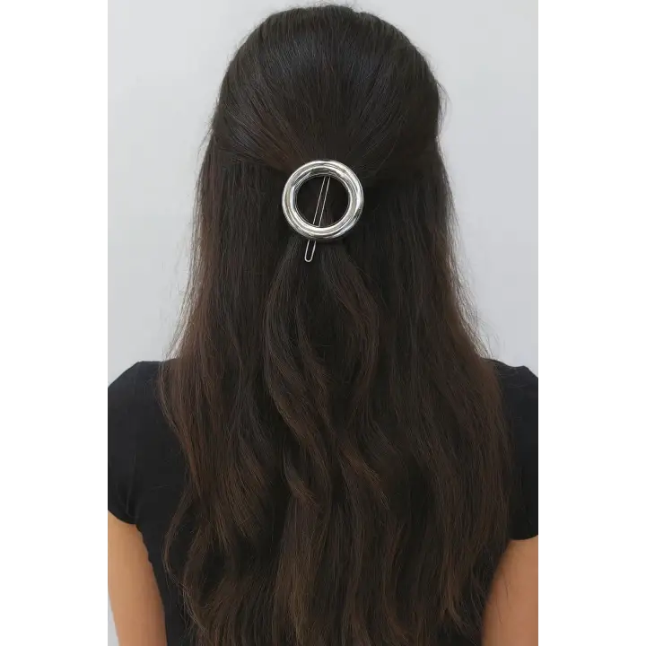 Oval Tasarım Metal Halka Çıt Çıt Klipsli Pinterest Toka Gümüş Kararmaz Renk Atmaz