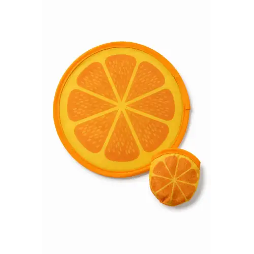 Japon Yelpazesi 20 cm Mini El Yelpazesi Kılıflı Çantalık Portakal Desenli Sunny Orange Aksesuar
