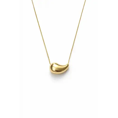 Yeni Sezon Damla Model Kararma Yapmaz Kadın Çelik Kolye Gold Kararmaz Renk Atmaz