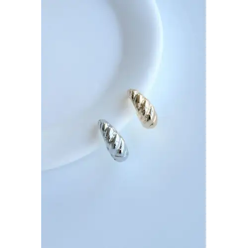 Burgu Tasarım Sıkıştırmalı Earcuff Kıkırdak Çelik Küpe Gümüş Kararmaz Renk Atmaz