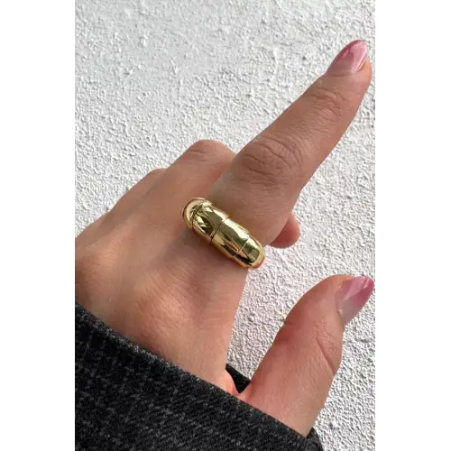 Yeni Sezon Couture Tasarım Ayarlanabilir Kadın Çelik Yüzük Altın Kararmaz Renk Atmaz