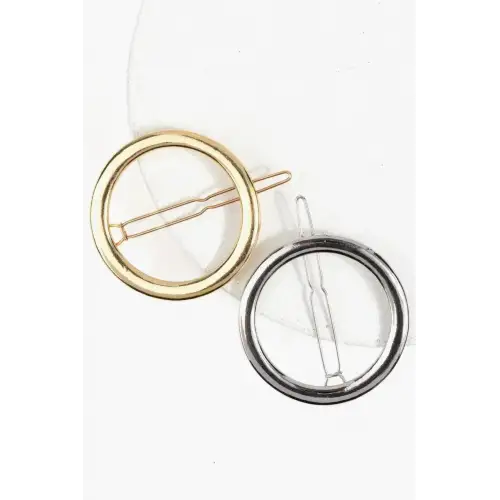 Oval Tasarım Metal Halka Çıt Çıt Klipsli Pinterest Toka Gümüş Kararmaz Renk Atmaz