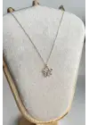 Zirkon Taşlı Yıldız Rüyası Tasarım Kadın Çelik Kolye Gold Kararmaz Renk Atmaz