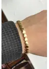 Vintage Kalp Tasarım Kelepçe Kadın Çelik Bileklik Altın Kararmaz Renk Atmaz
