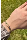 Renkli Zirkon Taşlı Mess Tasarım Kelepçe Kadın Çelik Bileklik Kararmaz Renk Atmaz