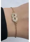 İnce Sonsuzluk Tasarım Model Kelepçe Kadın Çelik Bileklik Altın Kararmaz Renk Atmaz