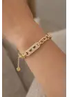 Gold Mess Ayarlanabilir Kadın Çelik Bileklik Altın Kararmaz Renk Atmaz