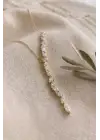 Markiz Kesim Zirkon Taşlı Tasarım Altın Kaplama Y Kadın Çelik Kolye Kararmaz Renk Atmaz