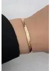 Rose Gold İtalyan Zincir Minimal Kadın Çelik Bileklik Kararmaz Renk Atmaz