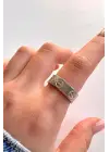 Zarif Love Ayarlanabilir Kadın Çelik Yüzük Gümüş Kararmaz Renk Atmaz