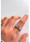 Zarif Love Ayarlanabilir Kadın Çelik Yüzük Gümüş Kararmaz Renk Atmaz