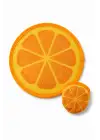 Japon Yelpazesi 20 cm Mini El Yelpazesi Kılıflı Çantalık Portakal Desenli Sunny Orange Aksesuar