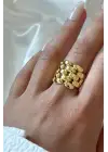 Cage Cilalı Ayarlanabilir Kadın Çelik Yüzük Gümüş Kararmaz Renk Atmaz
