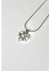 İncili Kalp Model Kadın Çelik Kolye Gümüş Kararmaz Renk Atmaz