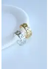 Gumet Tasarım Sıkıştırmalı Earcuff Kıkırdak Kadın Çelik Küpe Gümüş Kararmaz Renk Atmaz