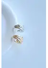 Çoklu Görünüm Sıkıştırmalı Earcuff Kıkırdak Kadın Çelik Küpe Gümüş Kararmaz Renk Atmaz