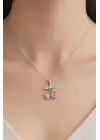 Kiraz Tasarım Kadın Çelik Kolye Gümüş Kararmaz Renk Atmaz
