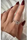 Yeni Sezon Kilitli İğne Tasarım Kadın Çelik Yüzük Gold Kararmaz Renk Atmaz