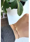 Yeni Sezon Ezme Zincirli Fiyonk Model Garantili Kadın Çelik Bileklik Sarı Kararmaz Renk Atmaz