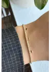 Seri Full Taşlı Su Yolu Çoklu Pul Model Garantili Kadın Çelik Bileklik Gold Kararmaz Renk Atmaz