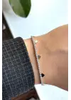 Seri Full Taşlı Su Yolu Çoklu Metal Kalp Garantili Kadın Çelik Bileklik Gümüş Kararmaz Renk Atmaz
