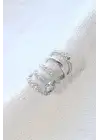 Çoklu Görünüm Zirkon Taşlı Minik Yıldızlı Model Earcuff Kıkırdak Kıkırdak Küpe Gümüş Kararmaz