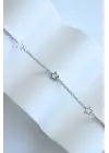 Seri Full Taşlı Su Yolu Çoklu Yıldız Model Garantili Kadın Çelik Bileklik Gümüş Kararmaz Renk Atmaz