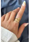 Yeni Sezon Serçe Parmak Starfish Tasarım Ayarlanabilir Kadın Çelik Yüzük Altın Kararmaz Renk Atmaz