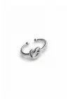 Yeni Sezon Love Knot Tasarım Ayarlanabilir Kadın Çelik Yüzük Gümüş Kararmaz Renk Atmaz