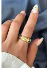 Yeni Sezon Couture Tasarım Ayarlanabilir Kadın Çelik Yüzük Altın Kararmaz Renk Atmaz