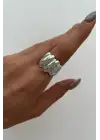 Yeni Sezon Twist Luxe Tasarım Ayarlanabilir Kadın Çelik Yüzük Gümüş Kararmaz Renk Atmaz