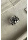 Yeni Sezon Twist Luxe Tasarım Ayarlanabilir Kadın Çelik Yüzük Gümüş Kararmaz Renk Atmaz