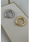 Oval Tasarım Metal Halka Çıt Çıt Klipsli Pinterest Toka Altın Kararmaz Renk Atmaz