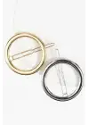 Oval Tasarım Metal Halka Çıt Çıt Klipsli Pinterest Toka Gümüş Kararmaz Renk Atmaz
