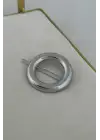 Oval Tasarım Metal Halka Çıt Çıt Klipsli Pinterest Toka Gümüş Kararmaz Renk Atmaz