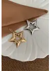Yıldız Tasarım Metal Halka Çıt Çıt Klipsli Pinterest Toka Altın Kararmaz Renk Atmaz