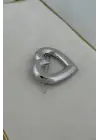 Kalp Tasarım Metal Halka Çıt Çıt Klipsli Pinterest Toka Gümüş Kararmaz Renk Atmaz