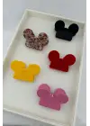 Mickey Mouse Tasarım Tokası Çocuk Toka Siyah Kararmaz Renk Atmaz