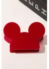 Mickey Mouse Tasarım Tokası Çocuk Toka Kırmızı Kararmaz Renk Atmaz