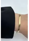 İtalyan Zincir Çelik Bileklik Altın Kararmaz Renk Atmaz
