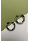 25 Cm Basic Kadın Çelik Küpe Gümüş Kararmaz Renk Atmaz