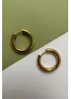 25 Cm Basic Kadın Çelik Küpe Altın Kararmaz Renk Atmaz