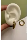 25 Cm Basic Kadın Çelik Küpe Altın Kararmaz Renk Atmaz